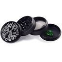 Grinder Beamer Tree of Life Design Aircraft Grade Aluminum 4pcs 2.5" with Guitar Pick