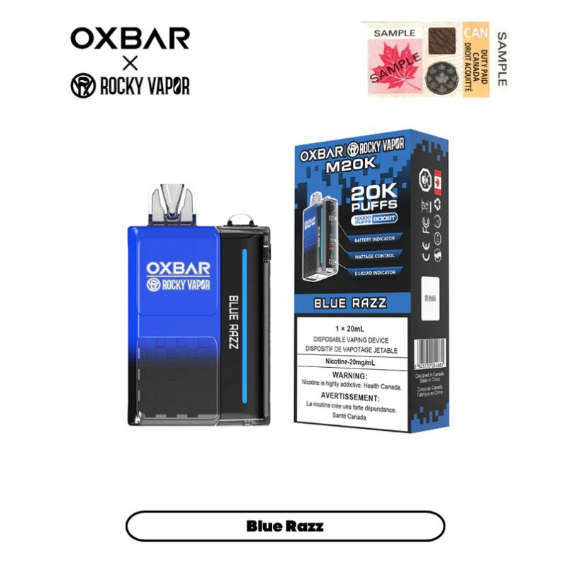 *EXCISED* Disposable Vape Oxbar M20K Blue Razz Box of 5