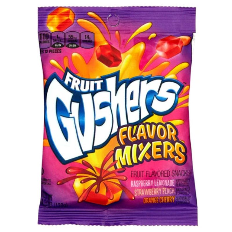 Snacks Fruit Gushers Flavor Mixers 120g Box of 8