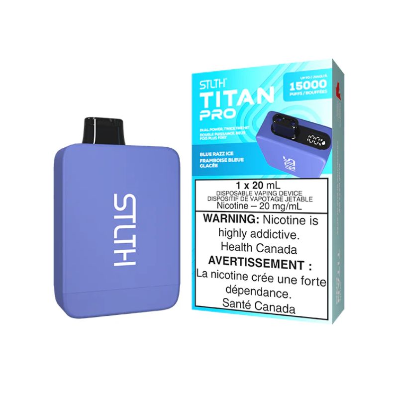 *EXCISED* Disposable Vape STLTH Titan Pro Blue Razz Ice Box of 5