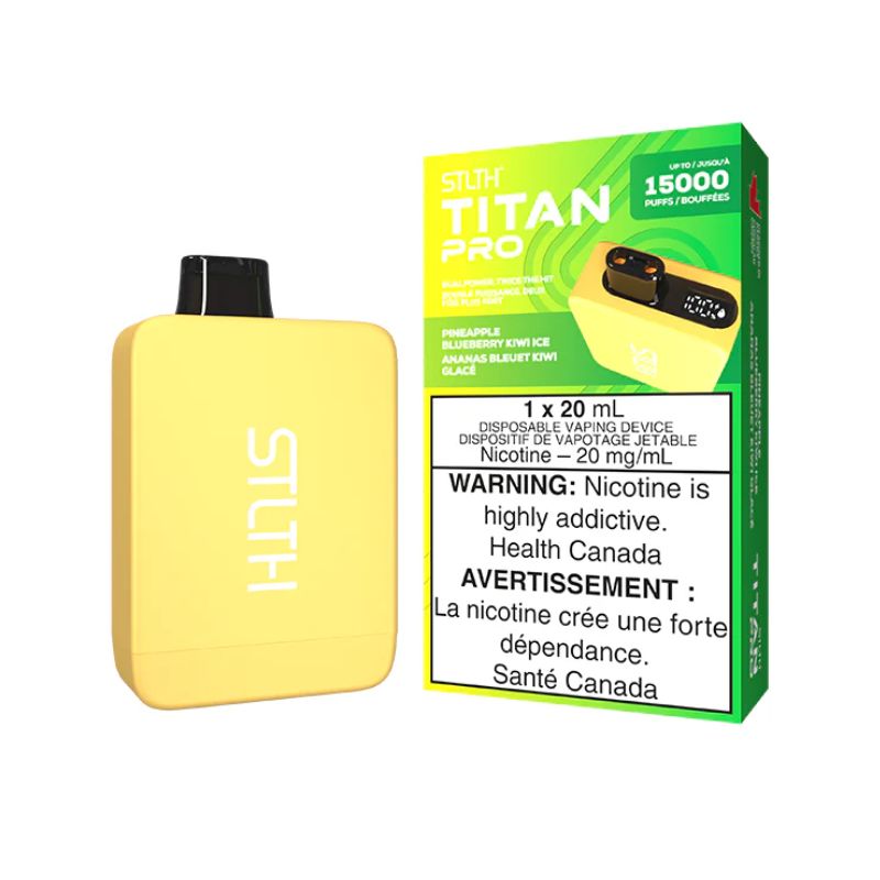 *EXCISED* Disposable Vape STLTH Titan Pro Pineapple Blueberry Kiwi Ice Box of 5