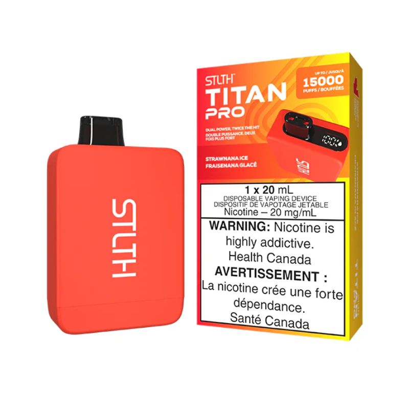 *EXCISED* Disposable Vape STLTH Titan Pro Strawnana Ice Box of 5