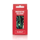 Dugout Red Eye Glass Green Swirl Design