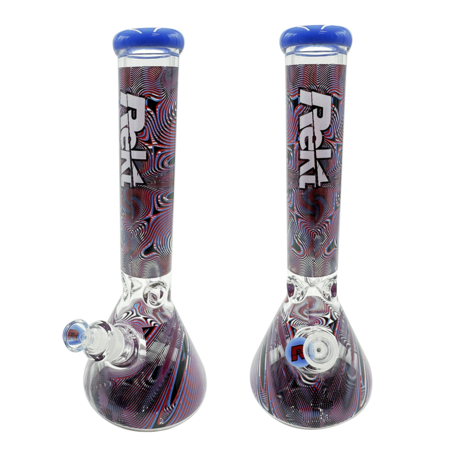 Glass Bong Rekt 9mm 3D Swirls 14"