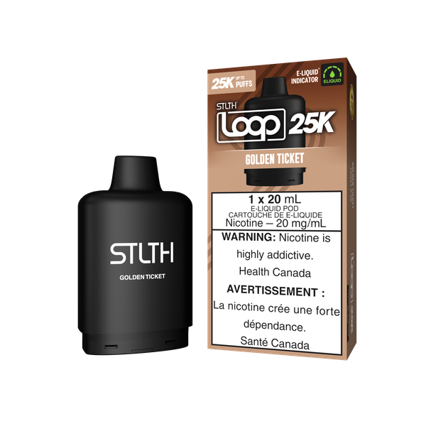 Federal *EXCISED* Nicotine Pod STLTH Loop 25k Golden Ticket Box of 5