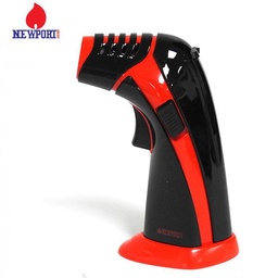 [npt005e] Newport Zero Triple Flame Torch Black and Red