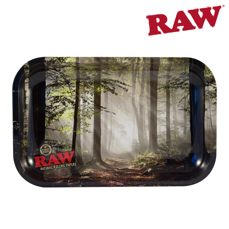 Rolling Tray Raw Smokey Trees SM 11" x 7" x 0.8"