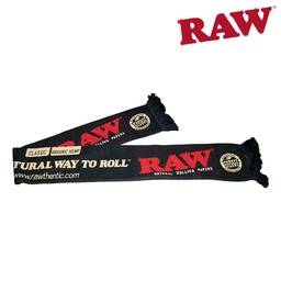 [h657] Raw Scarf Black