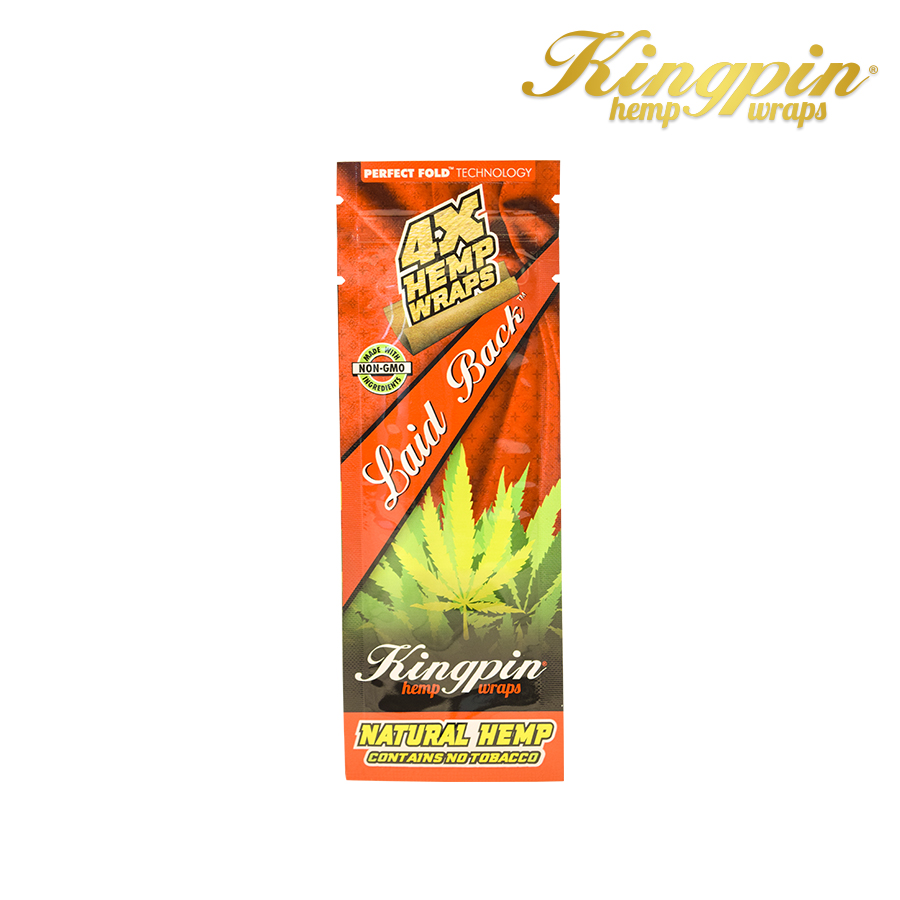 Kingpin Hemp Wraps 4X Laid Back Box/25