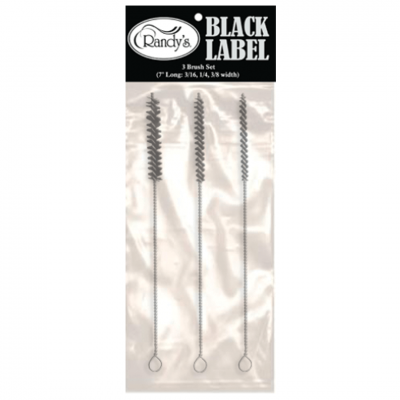 Randy's 3-Brush Set (7" Long: 3/16", 1/4", 3/8" Width) - Nylon & Galvanized Steel