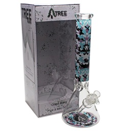 [trb034a] Glass Bong Tree Glass 15" 7mm Beaker DigiCamo Pattern