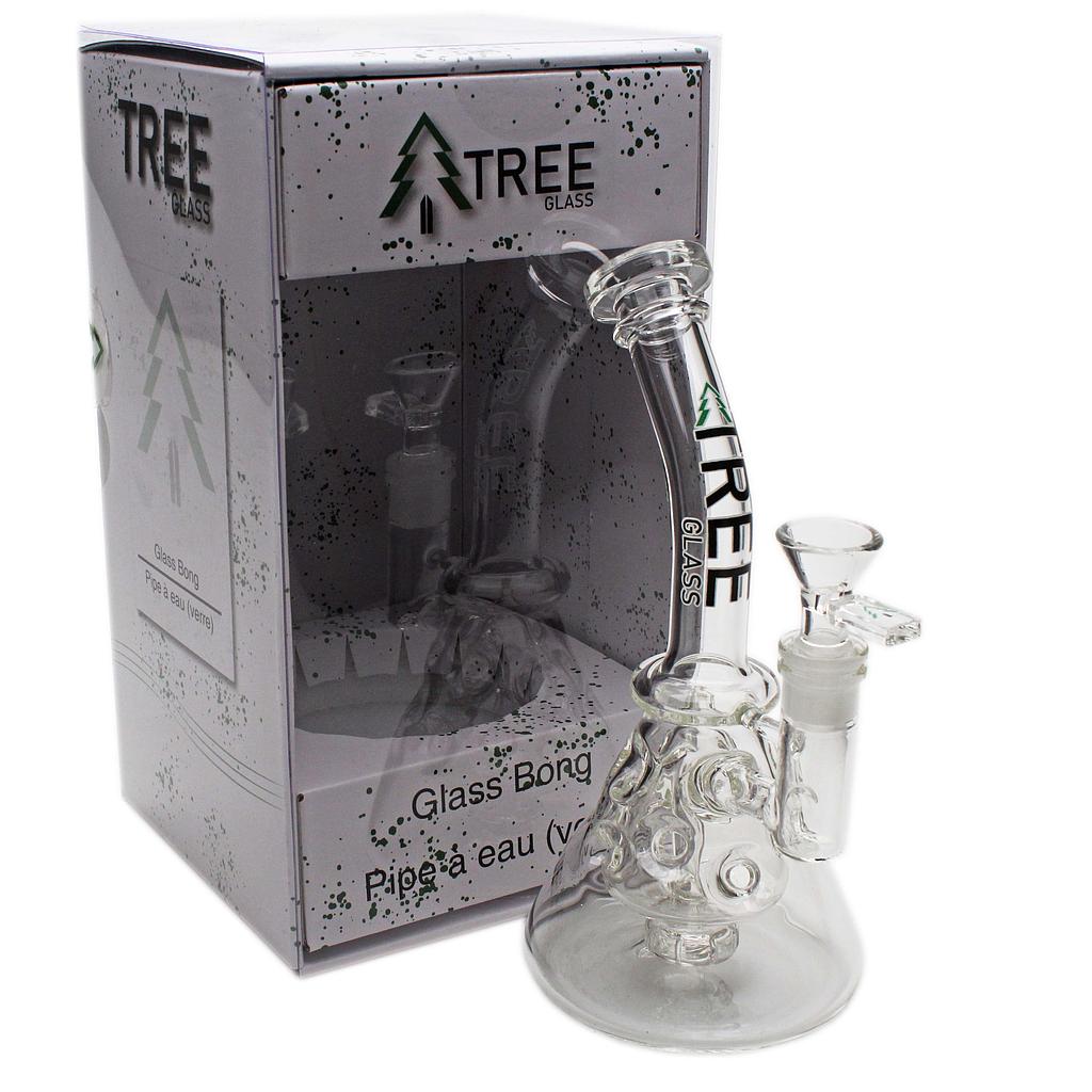 Tree Glass 10" Perked Fabrige Beaker Bubbler