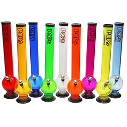 Acrylic Bong Pops 18" Bubble Base