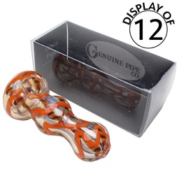 [gpg009b] Glass Pipe Genuine Pipe Co 3" Heavy Colour Rake - Display/12