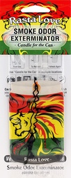 [top001p] Odor Eliminator - Smoke Odor - Candle for the Car - Rasta Love