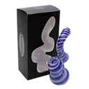 Glass Bubbler Genuine Pipe Co Stand Up Bubbler Color Swirl White