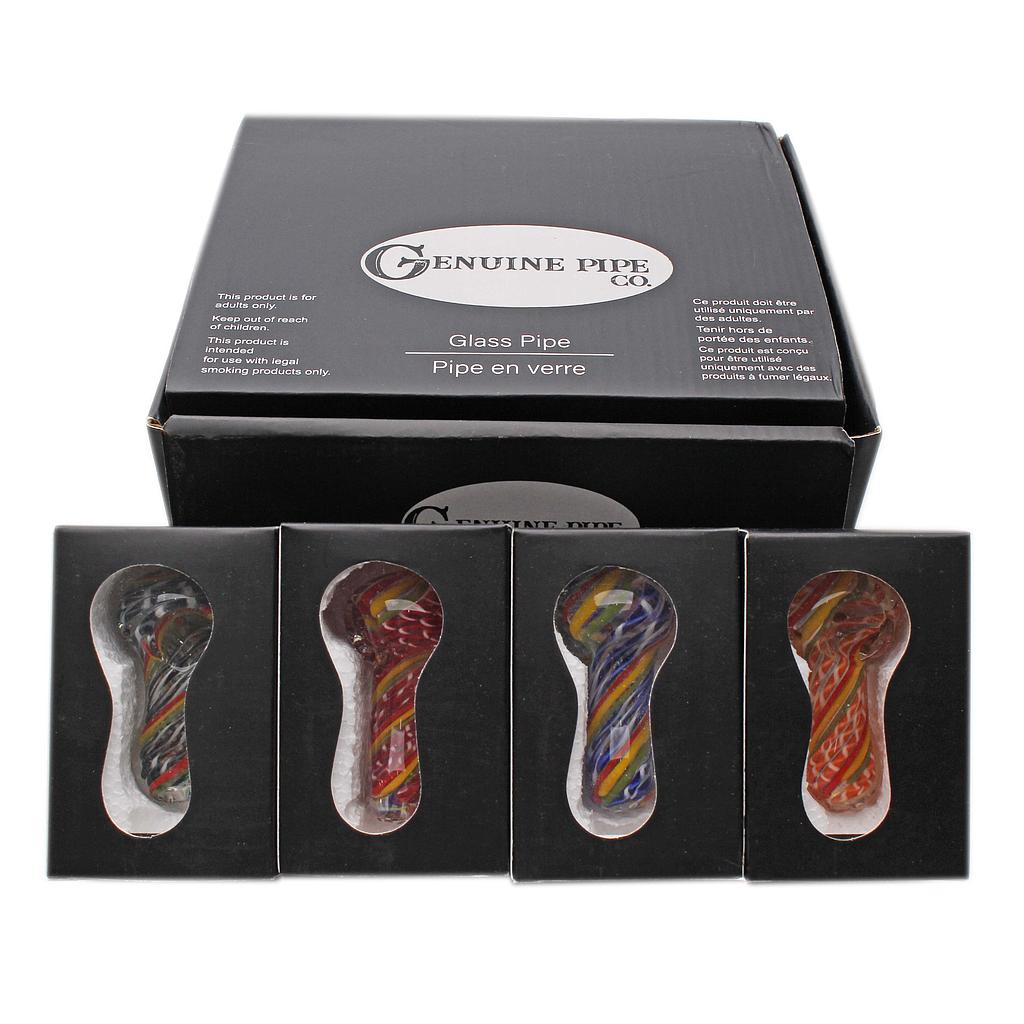 Glass Pipe Genuine Pipe Co 2.5" Rasta - Display/12