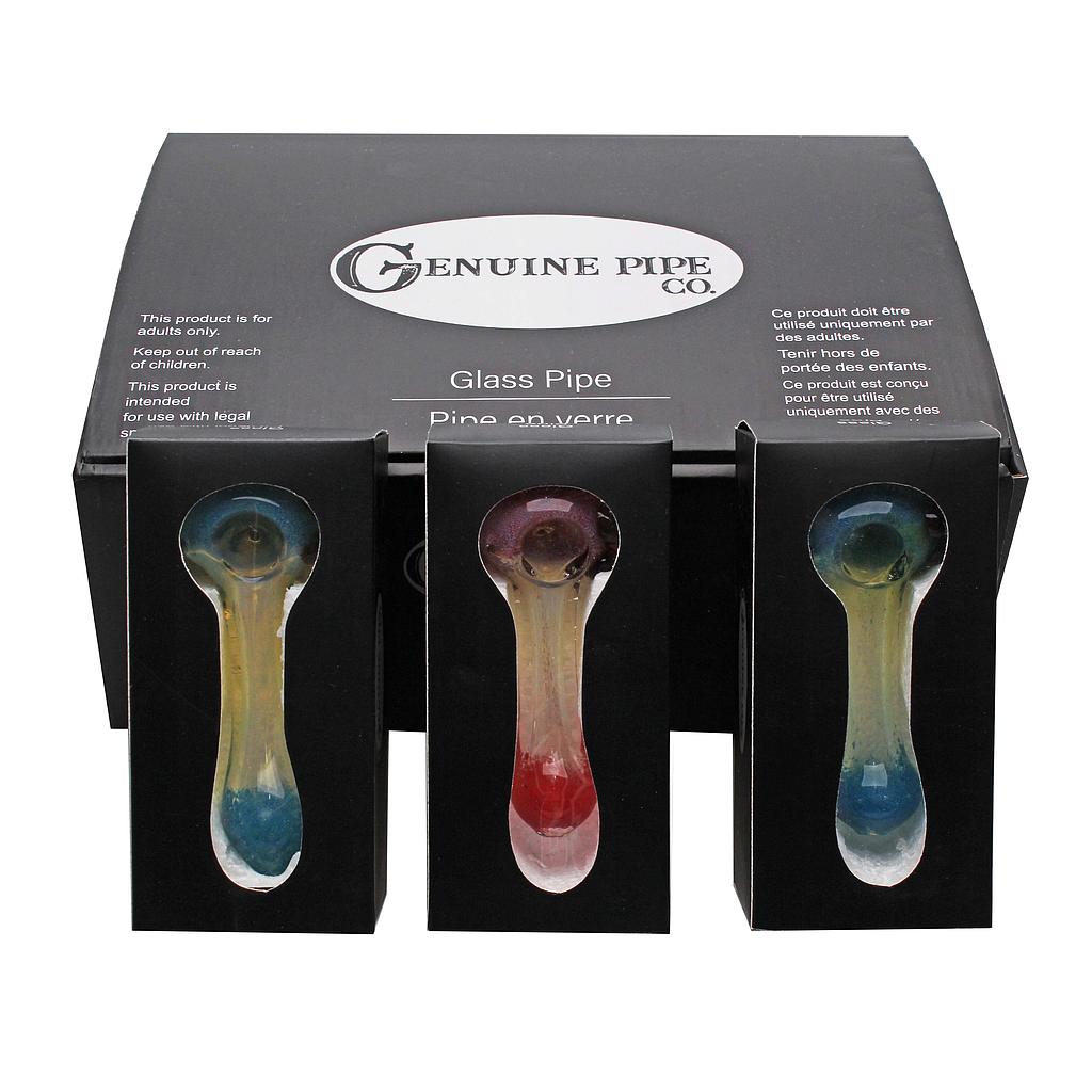 Glass Pipe Genuine Pipe Co 4" Fumed and Tipped - Display/12