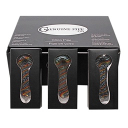 [gpg024b] Glass Pipe Genuine Pipe Co 4" Rainbow - Display/12