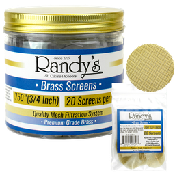 [rdsc10750-b36] Randy's Screens - Metal - Brass 0.750 - 36 x 20PK