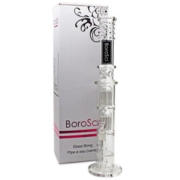 [bsb015] BoroSci 22" Triple Perk Double Tree, Honeycomb Bong