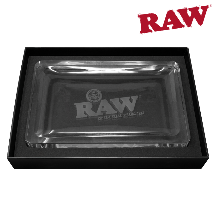 Raw Crystal Glass Rolling Tray