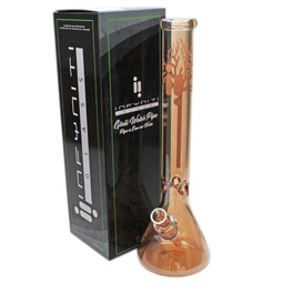 [stl560] Glass Bong - 18" 7mm  Beaker Chrome Champagne