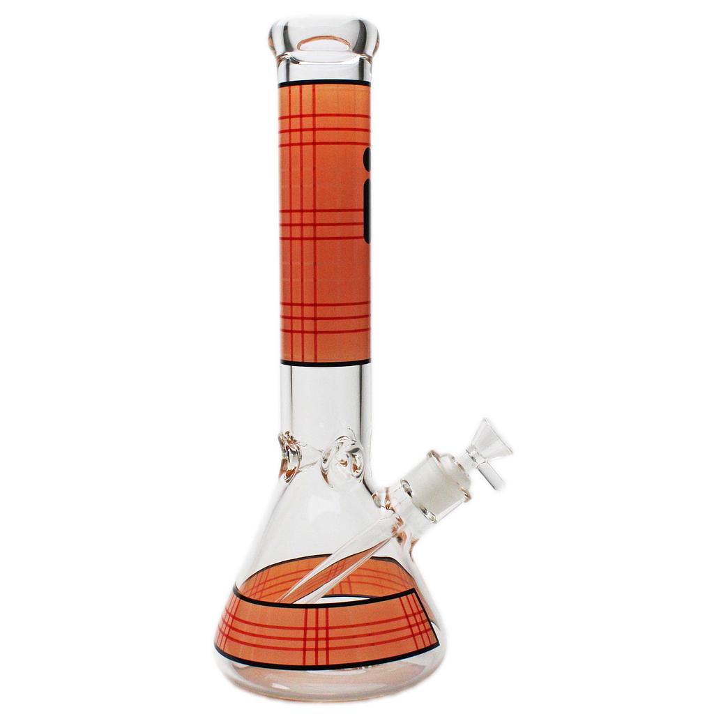 Glass Bong - 14" 7mm Beaker Plaid