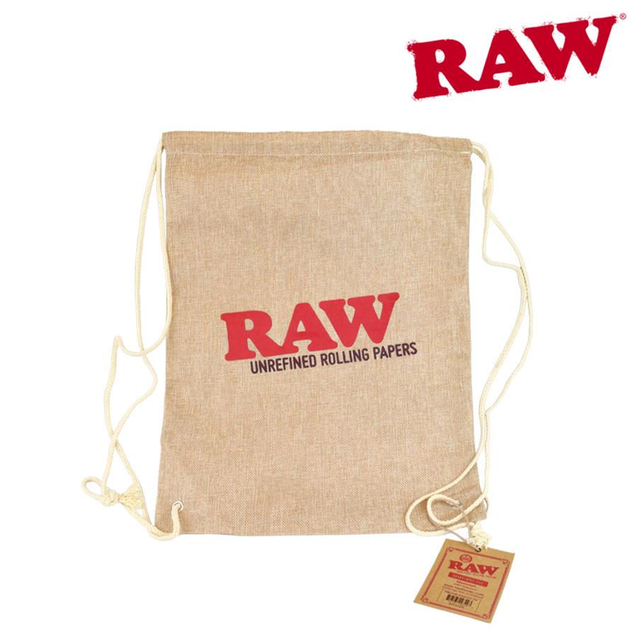 Raw Drawstring Bag Tan