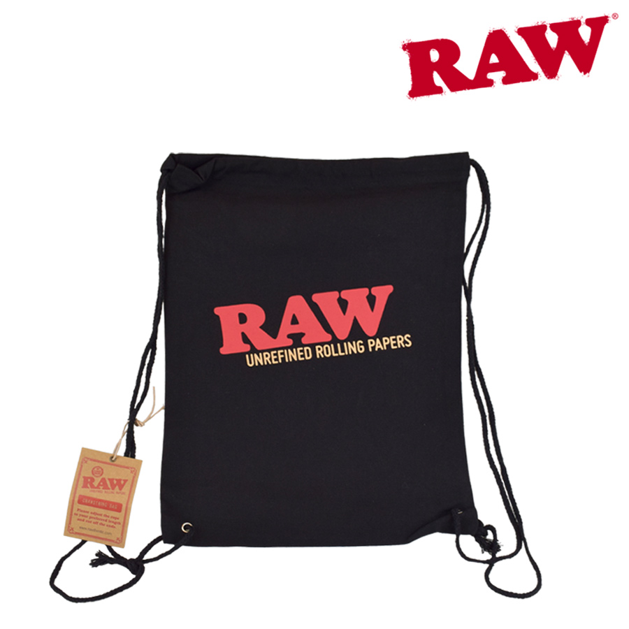 Raw Drawstring Bag Black