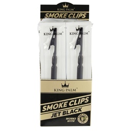 [ooz007b] Roach Clips King Palm Extendable Black Box Of 24