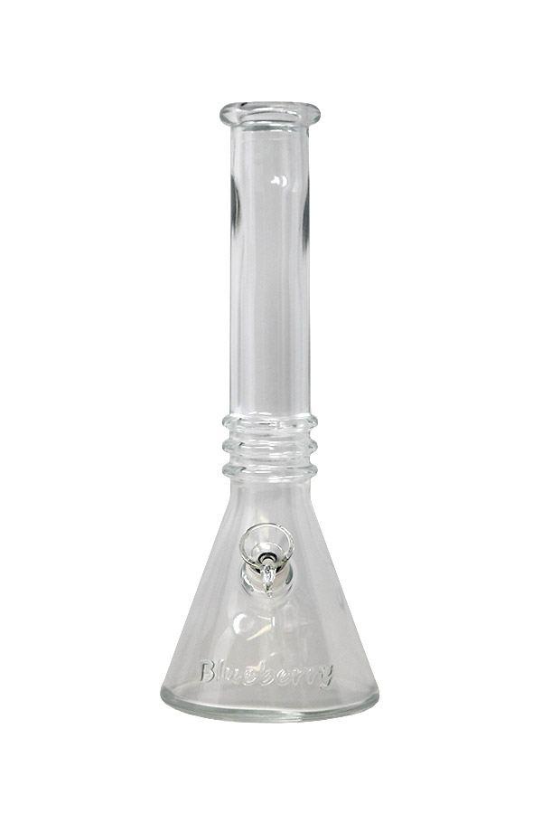 Glass Bong - Blueberry - 12" Triple Ring Beaker