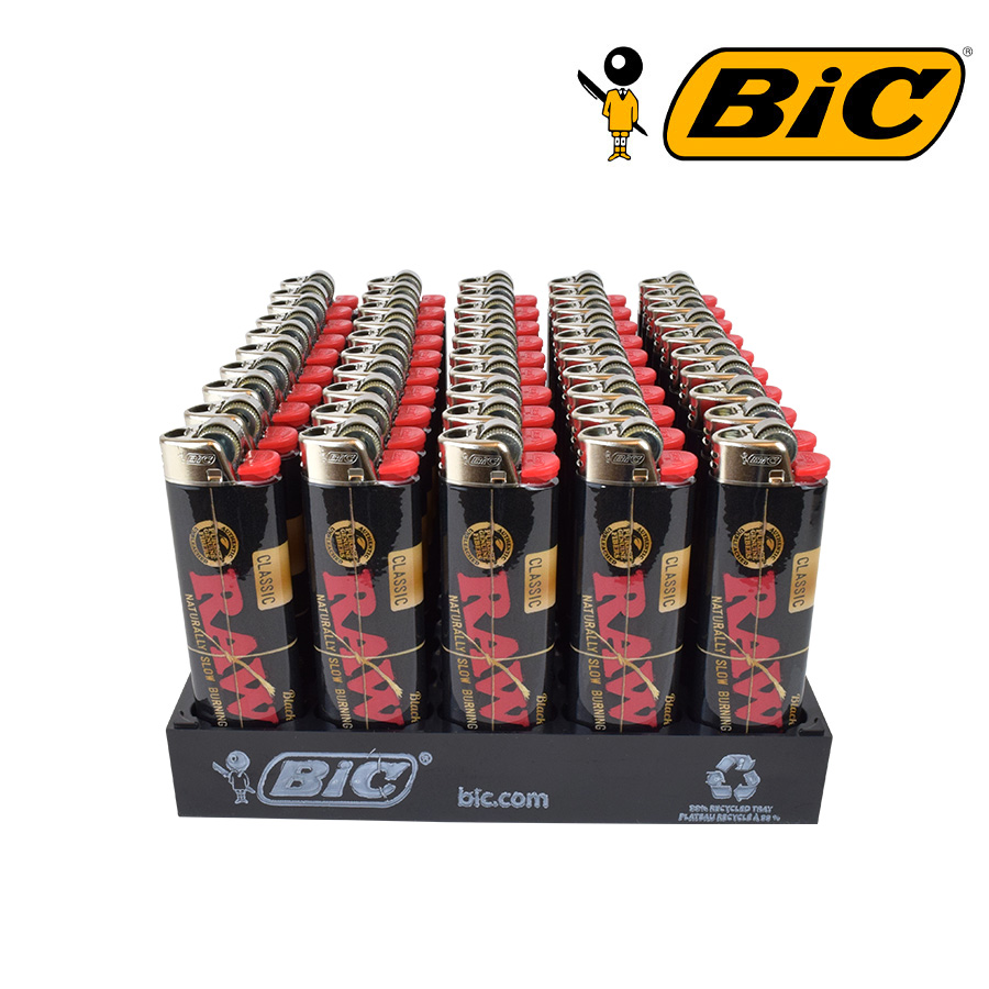 Bic Maxi Raw Black Lighter Tray/50