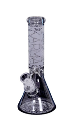 [kmg020] Glass Bong Karma 9" Beaker Sandblasted