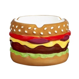 [fct089] Ash Tray Ceramic Roast and Toast Cheeseburger