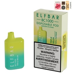 [elf1211b] *EXCISED* Elf Bar Disposable Vape BC1000 650mAh Triple Melon Box Of 10