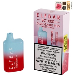 [elf1212b] *EXCISED* Elf Bar Disposable Vape BC1000 650mAh Watermelon Ice Box Of 10