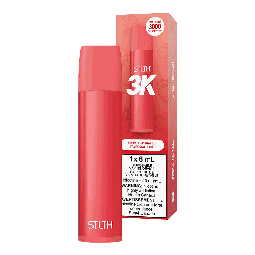 *EXCISED* STLTH 3K Disposable Vape 3000 Puff Strawberry Kiwi Ice Box Of 6