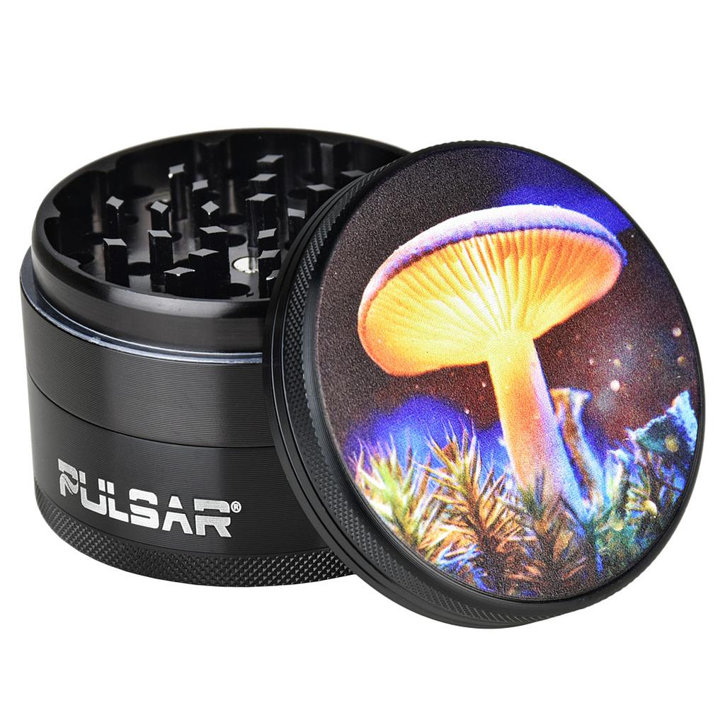 Grinder Pulsar 4 Piece 2.5" Mystical Mushrooms