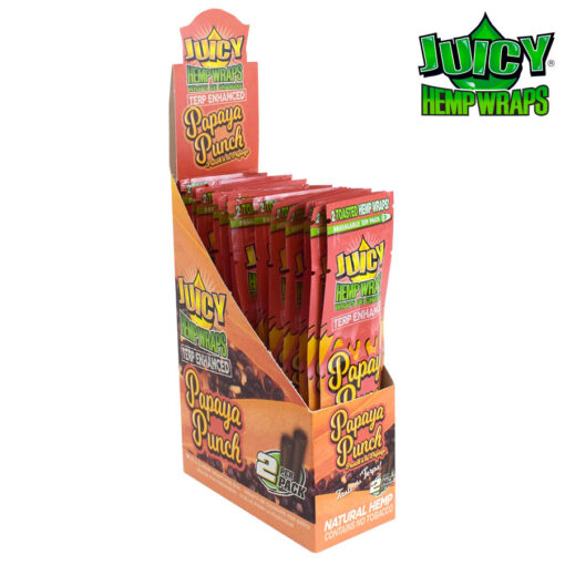 Hemp Wraps Terp Enhanced Juicy Jay Papaya Punch Box of 25