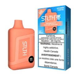 [sth1814b] *EXCISED* STLTH 8K Pro Disposable Vape 8000 Puff Peach Blue Razz Ice Box Of 5