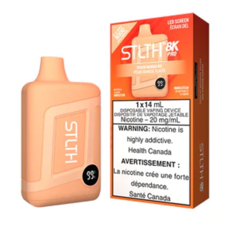 *EXCISED* STLTH 8K Pro Disposable Vape 8000 Puff Peach Mango Ice Box Of 5