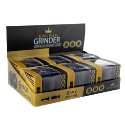 [ooz061b] Metal Grinder King Palm 4pc 2.5" Black Box of 6