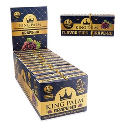 [ooz073b] Papers King Palm 1.25 French Brown with Flavored Tips Grape HD Box of 24