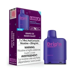 [dvp1203b] *EXCISED* Disposable Vape Level X Drip'n Pod Grape Ice 14ml Box of 6