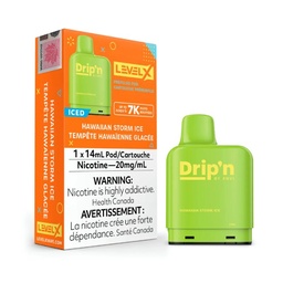 [dvp1215b] *EXCISED* Disposable Vape Level X Drip'n Pod Hawaiian Storm Ice 14ml Box of 6