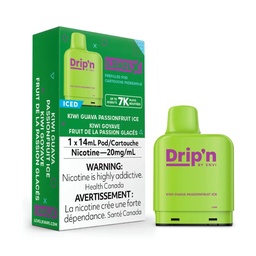 [dvp1205b] *EXCISED* Disposable Vape Level X Drip'n Pod Kiwi Guava Passionfruit Ice 14ml Box of 6