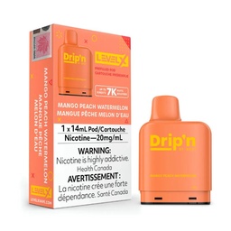 [dvp1207b] *EXCISED* Disposable Vape Level X Drip'n Pod Mango Peach Watermelon 14ml Box of 6