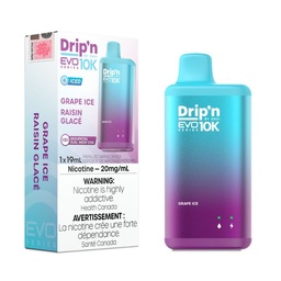 [dpv1204b] *EXCISED* Disposable Vape Drip'n by Envi EVO 10K Grape Ice 19ml Box of 5