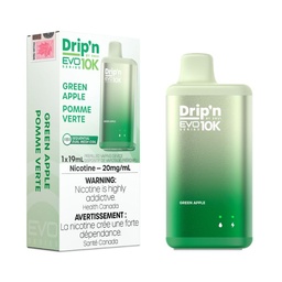 [dpv1205b] *EXCISED* Disposable Vape Drip'n by Envi EVO 10K Green Apple 19ml Box of 5